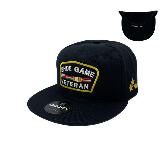Shoe Game Veteran Snapback Hat All Black - Picture 1 of 9